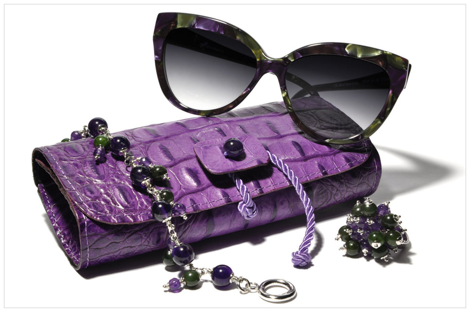 Compose BONNIEVALE. Sunglasses - Ring - Bracelet - Jewel Clutch. Front view