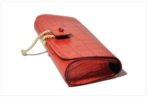 Jewel clutch / Pochette gioiello. Naris by Pollipò Italy - side angle view
