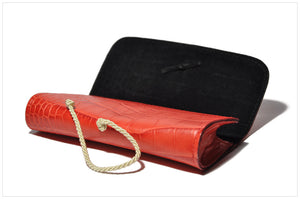 Jewel clutch / Pochette gioiello. Naris by Pollipò Italy - side angle view open