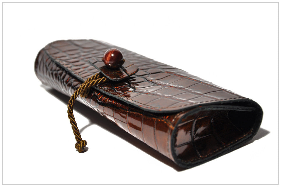 Pochette in vera pelle Nagoos by Pollipò - vista laterale