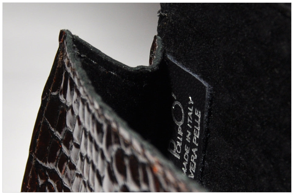 Pochette in vera pelle Nagoos by Pollipò - dettaglio