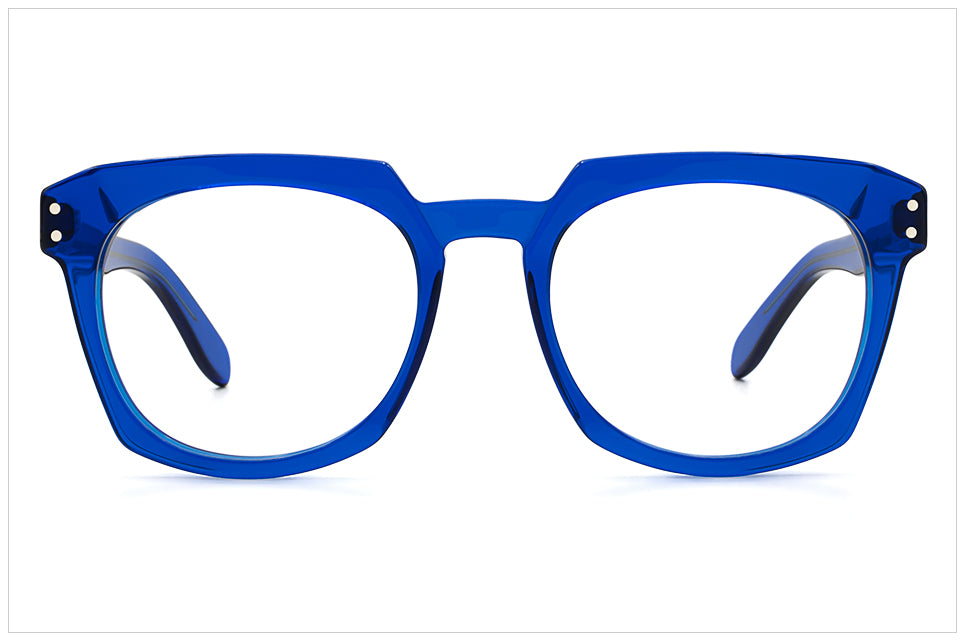 Occhiali di design squadrati fatti a mano in Italia - EDO Sunlit Blue