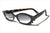 Handmade sunglasses. Occhiali artigianali. P472-27 side angle view.