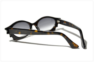 Handmade sunglasses. Occhiali artigianali. P472-27 back view.