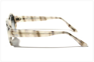 Handmade sunglasses. Occhiali da sole artigianali. P522-313 side view.