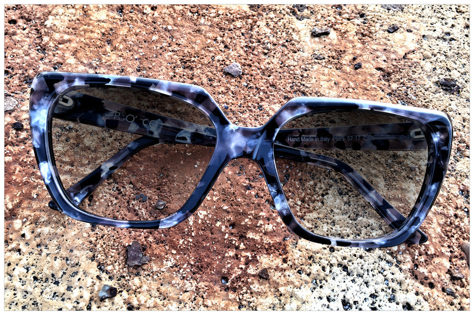 Occhiali da sole in tartaruga light blue dal design creativo - Pollipò 599