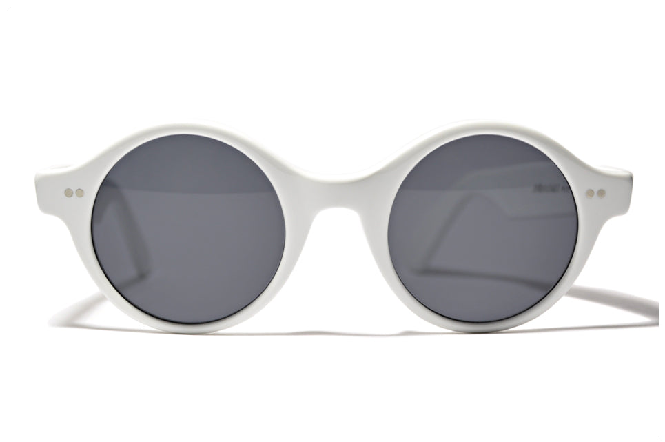 Occhiali tondi fatti a mano in Italia - Pollipò P615 shiny white